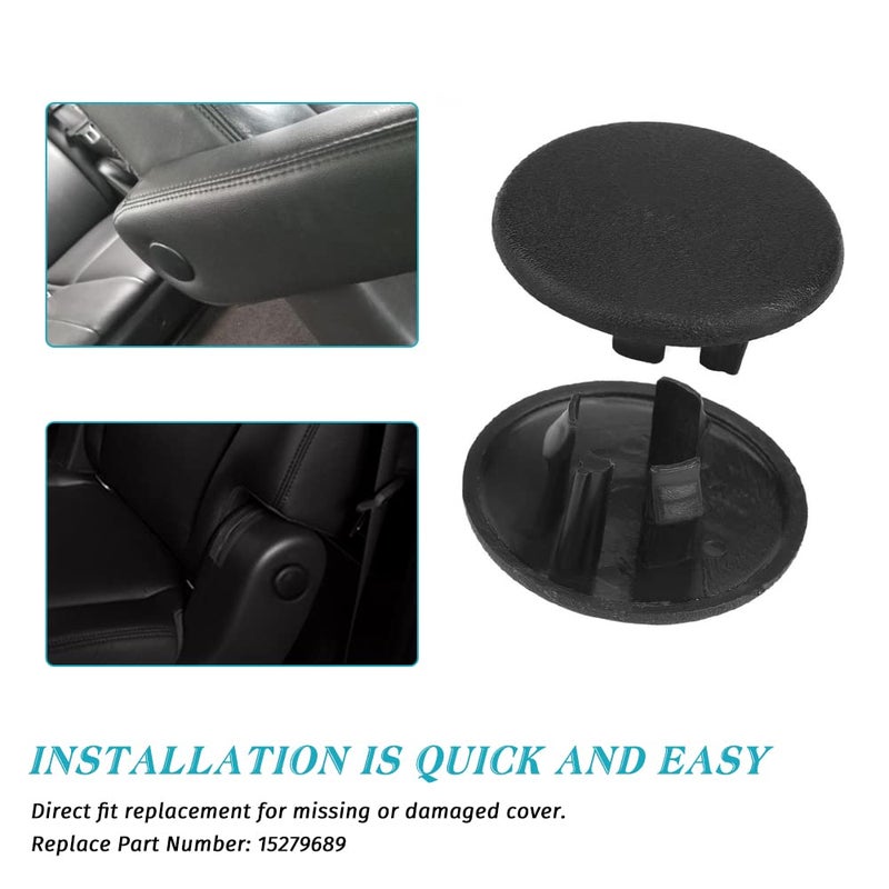 YIENAKFUN Armrest Cover Cap for 07-19 Chevy Tahoe Suburban Yukon Cadillac Escalade Seat Parts Replacement OEM GM 15279690 Rear Bucket Seats Arm Rest Handle Trim Bolt Vehicle Accessories (Black) - Image 4